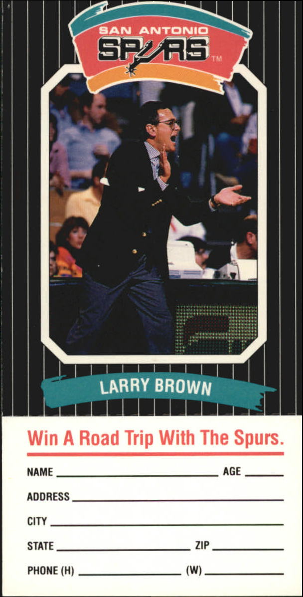 1988-89 Spurs Police/Diamond Shamrock #4 Larry Brown CO