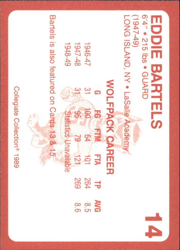 B0494- 1989 North Carolina State Collegiate Cards -You Pick- 15+ FREE US SHIP - Picture 29 of 353