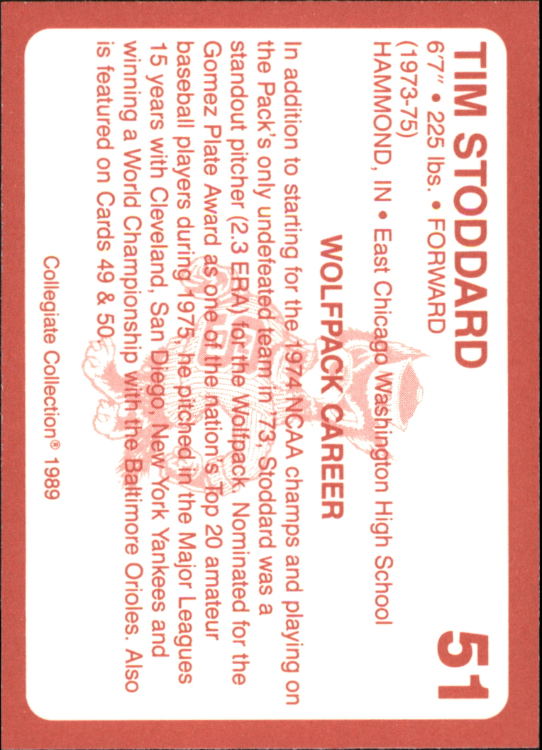 B0494- 1989 North Carolina State Collegiate Cards -You Pick- 15+ FREE US SHIP - Picture 103 of 353