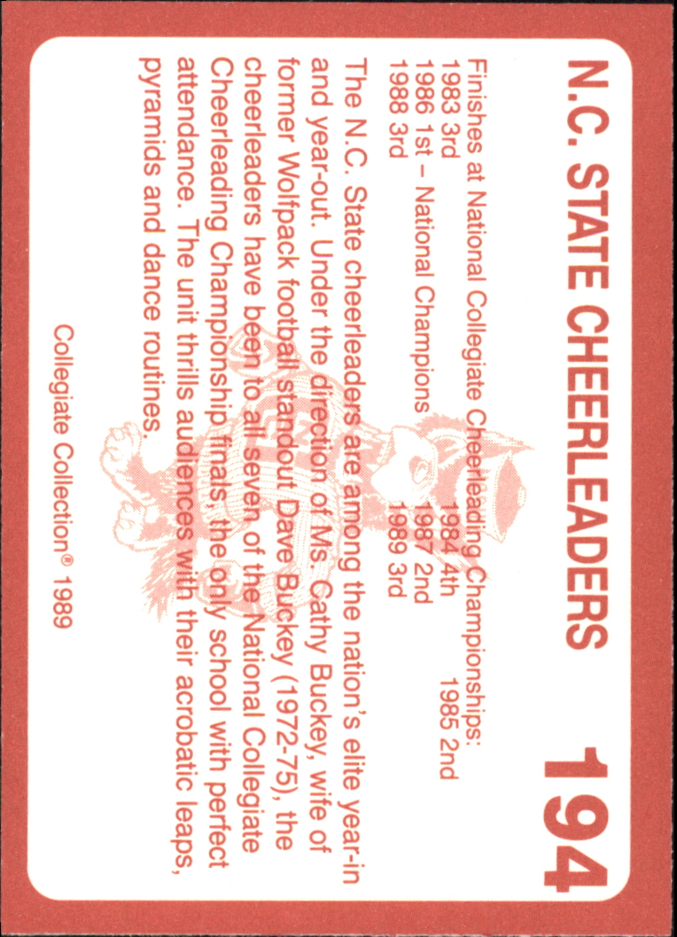 B0494- 1989 North Carolina State Collegiate Cards -You Pick- 15+ FREE US SHIP - Picture 347 of 353