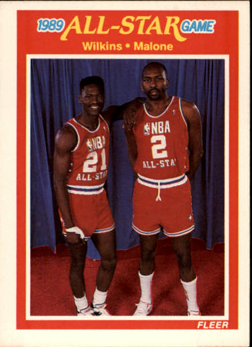 1989-90 Fleer #165 Dominique Wilkins AS/Moses Malone AS