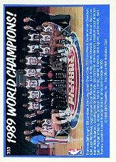 1989-90 Hoops #353A Pistons Champions SP back image