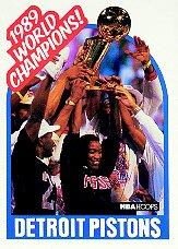 1989-90 Hoops #353A Pistons Champions SP