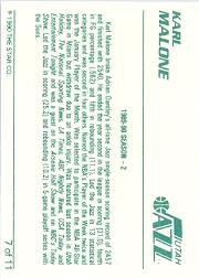 1990 Star Karl Malone #7 Karl Malone/1989-90 Season - 2 back image