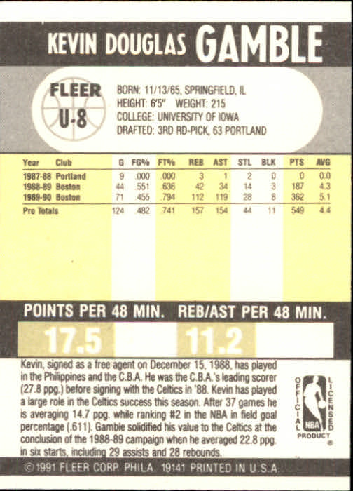 B0203- 1990-91 Fleer Basketball Update Cards 1-100 -You Pick- 15+ FREE US SHIP - Picture 17 of 201