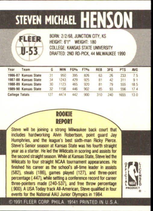 B0203- 1990-91 Fleer Basketball Update Cards 1-100 -You Pick- 15+ FREE US SHIP - Picture 107 of 201