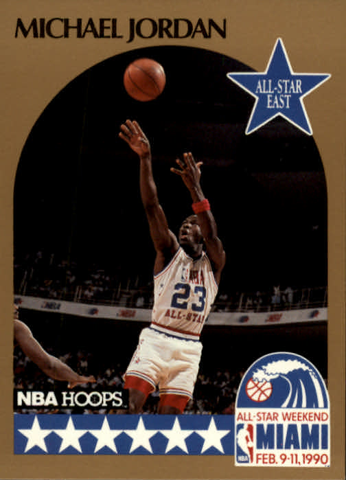 1990-91 Hoops #5 Michael Jordan AS SP UER/(Won Slam Dunk in/'87 and '88, not '86 and '88)