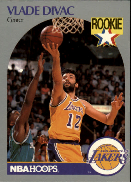 1990-91 Hoops #154 Vlade Divac UER RC/(Height 6'11, should be 7'1)