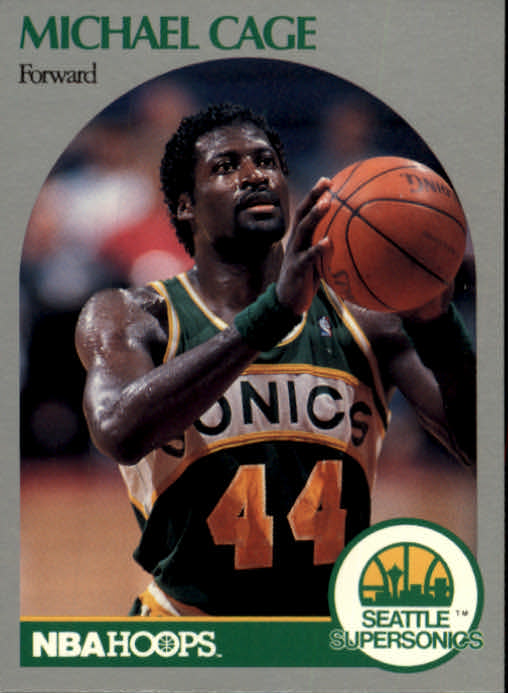 1990-91 Hoops #275 Michael Cage UER/(Drafted '84, not '85)
