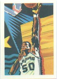 1990-91 Hoops #378B David Robinson TC/(Basketball partially visible)