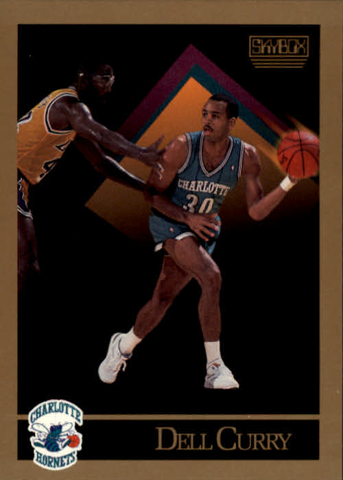 Dell Curry autographed Basketball Card (Charlotte Hornets) 1989 Hoops #299
