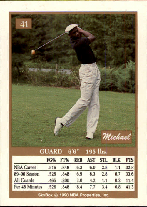 1990-91 SkyBox #41 Michael Jordan back image