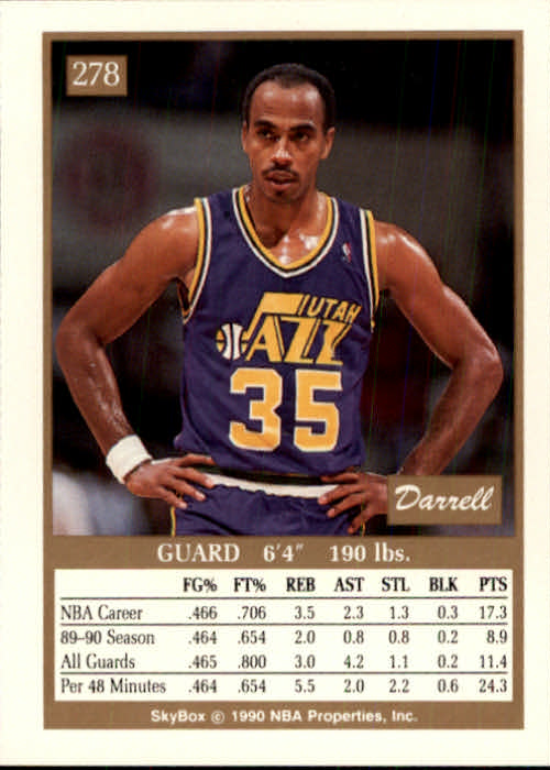 1990-91 SkyBox #278 Darrell Griffith back image