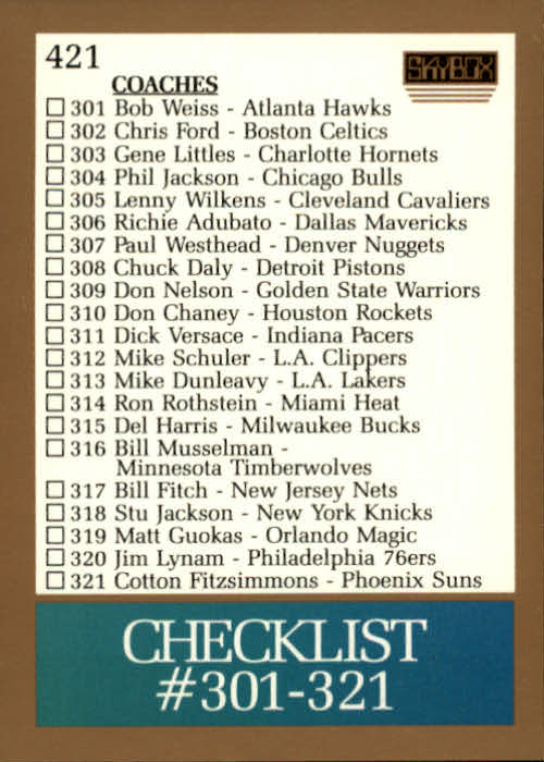 B4058- 1990-91 Skybox Bk Card #s 245-423 +Rookies -You Pick- 15+ FREE US SHIP - Picture 325 of 330
