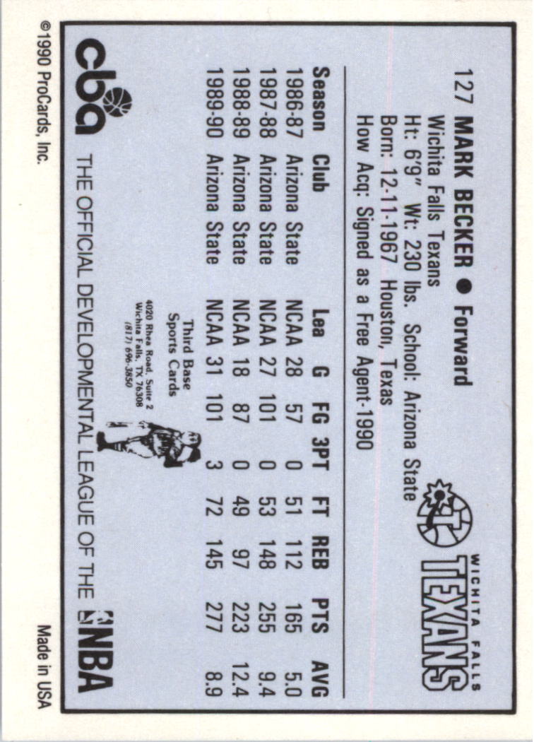 B6615- 1990-91 ProCards CBA Basketball Cards 1-203 -You Pick- 15+ FREE US SHIP - Picture 13 of 53
