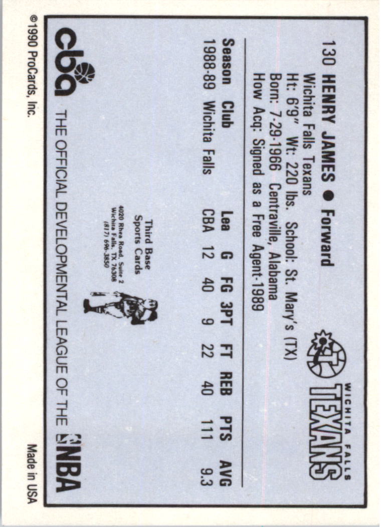 B6615- 1990-91 ProCards CBA Basketball Cards 1-203 -You Pick- 15+ FREE US SHIP - Picture 19 of 53