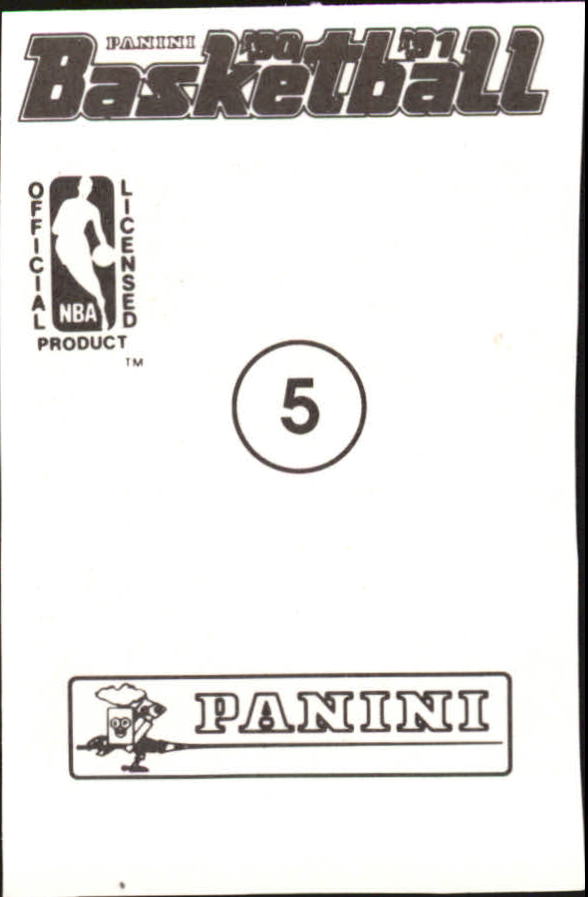 1990-91 Panini Stickers #5 James Worthy back image