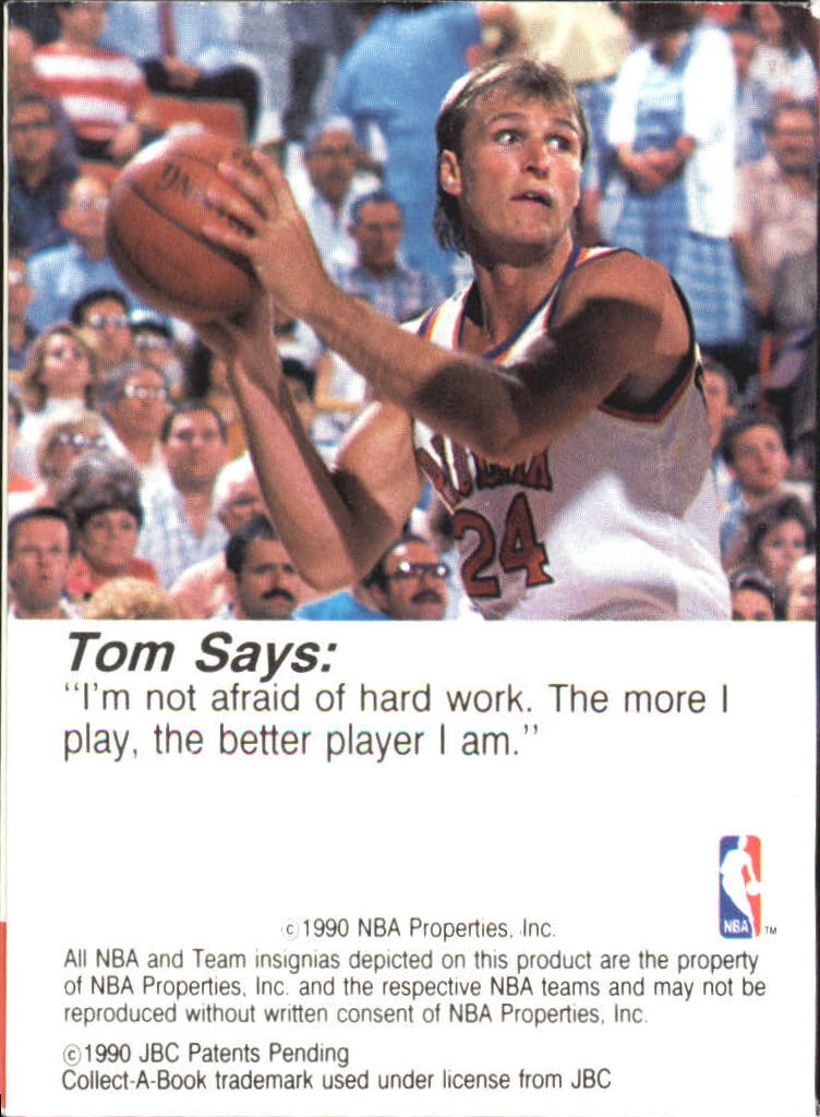 1990-91 Hoops CollectABooks #2 Tom Chambers back image