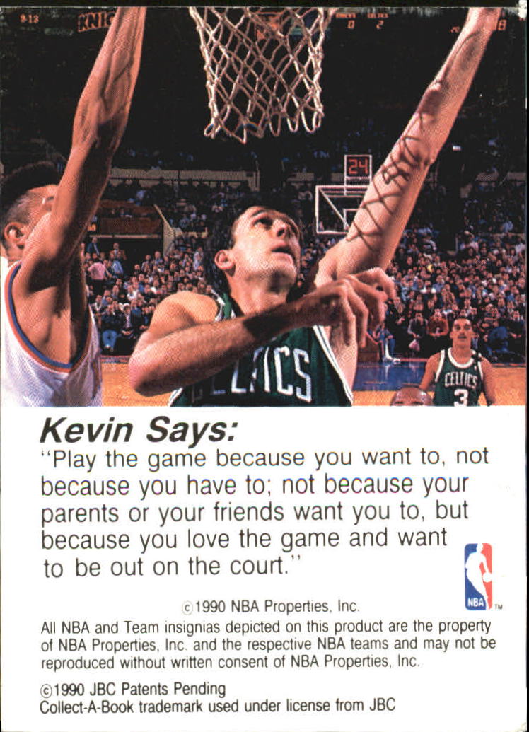1990-91 Hoops CollectABooks #6 Kevin McHale back image
