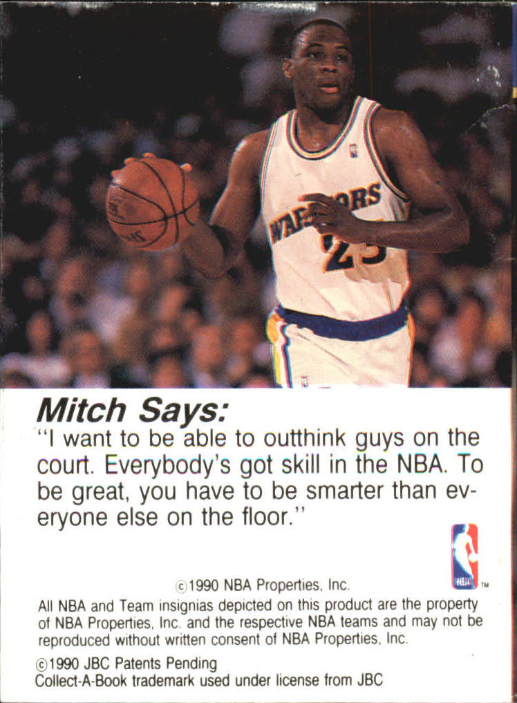 1990-91 Hoops CollectABooks #9 Mitch Richmond back image