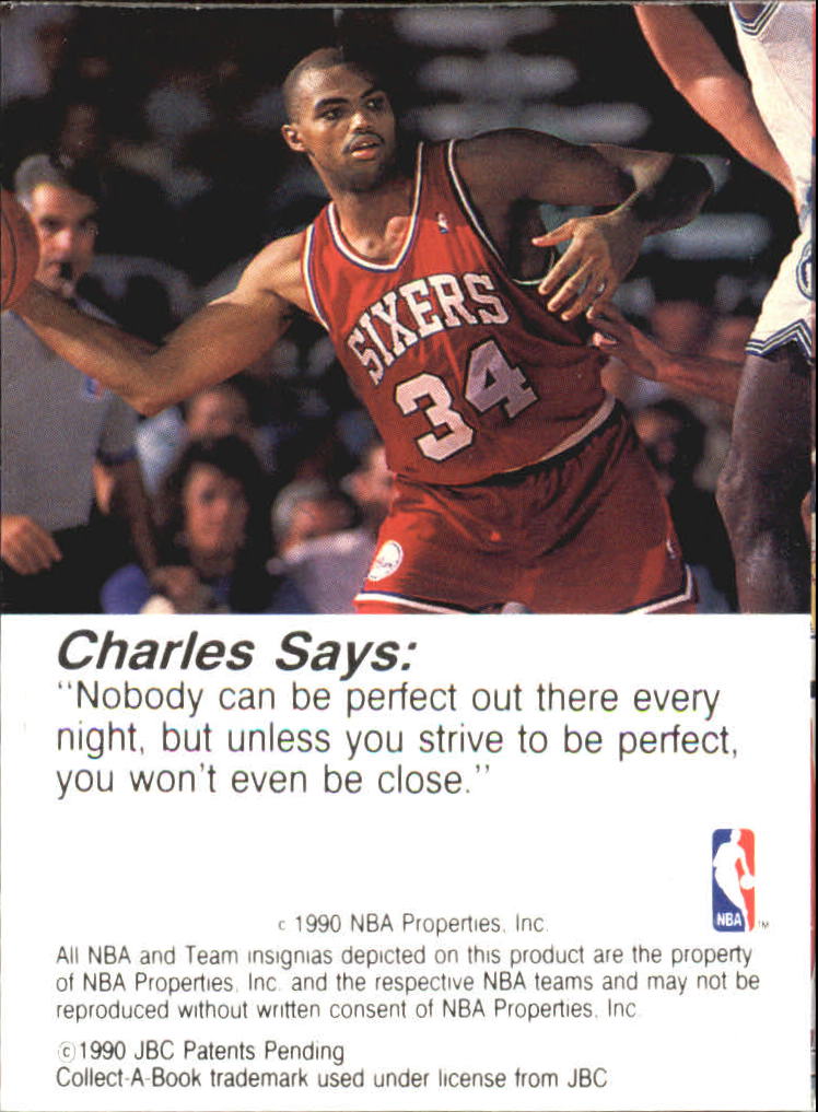 1990-91 Hoops CollectABooks #13 Charles Barkley back image