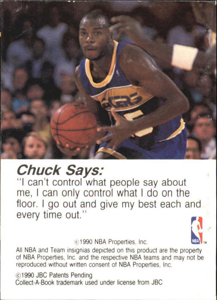 1990-91 Hoops CollectABooks #20 Chuck Person back image
