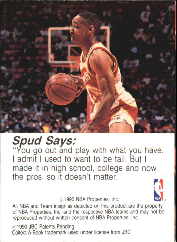 1990-91 Hoops CollectABooks #24 Spud Webb back image