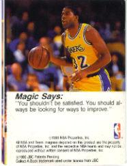 1990-91 Hoops CollectABooks #29 Magic Johnson back image