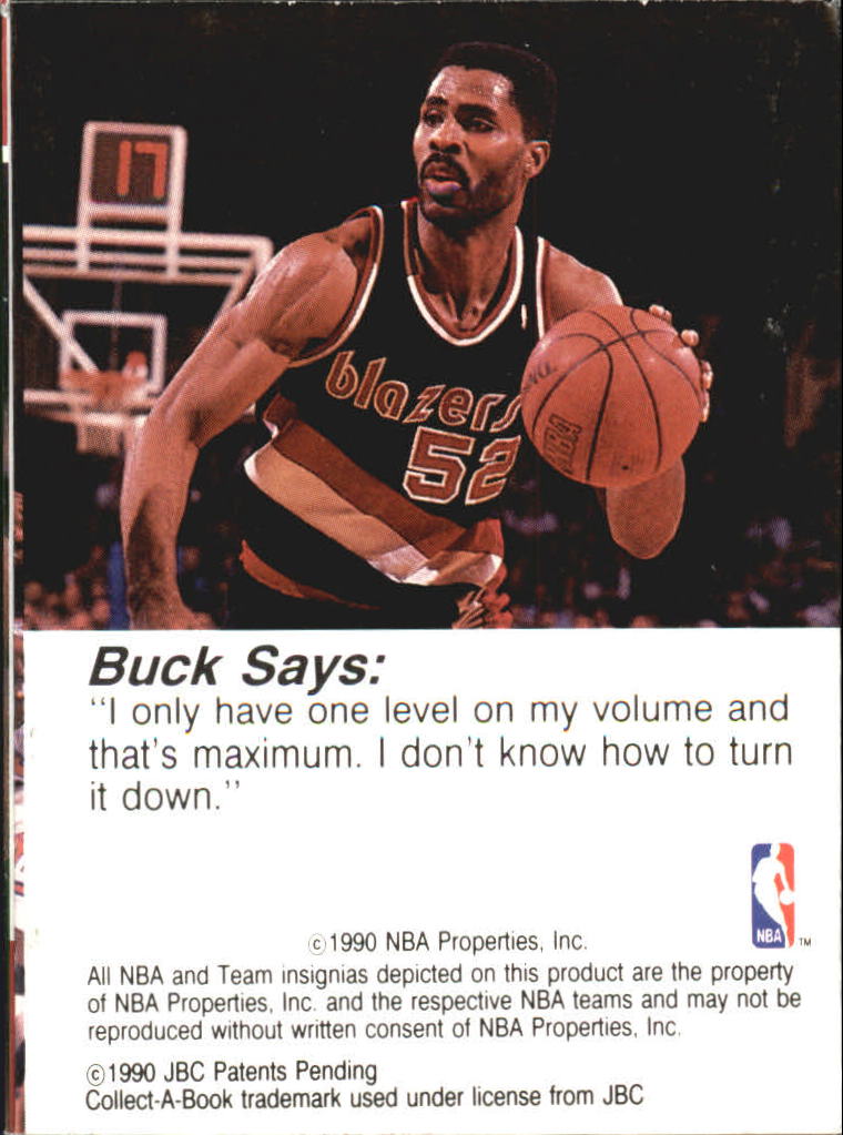 1990-91 Hoops CollectABooks #36 Buck Williams back image