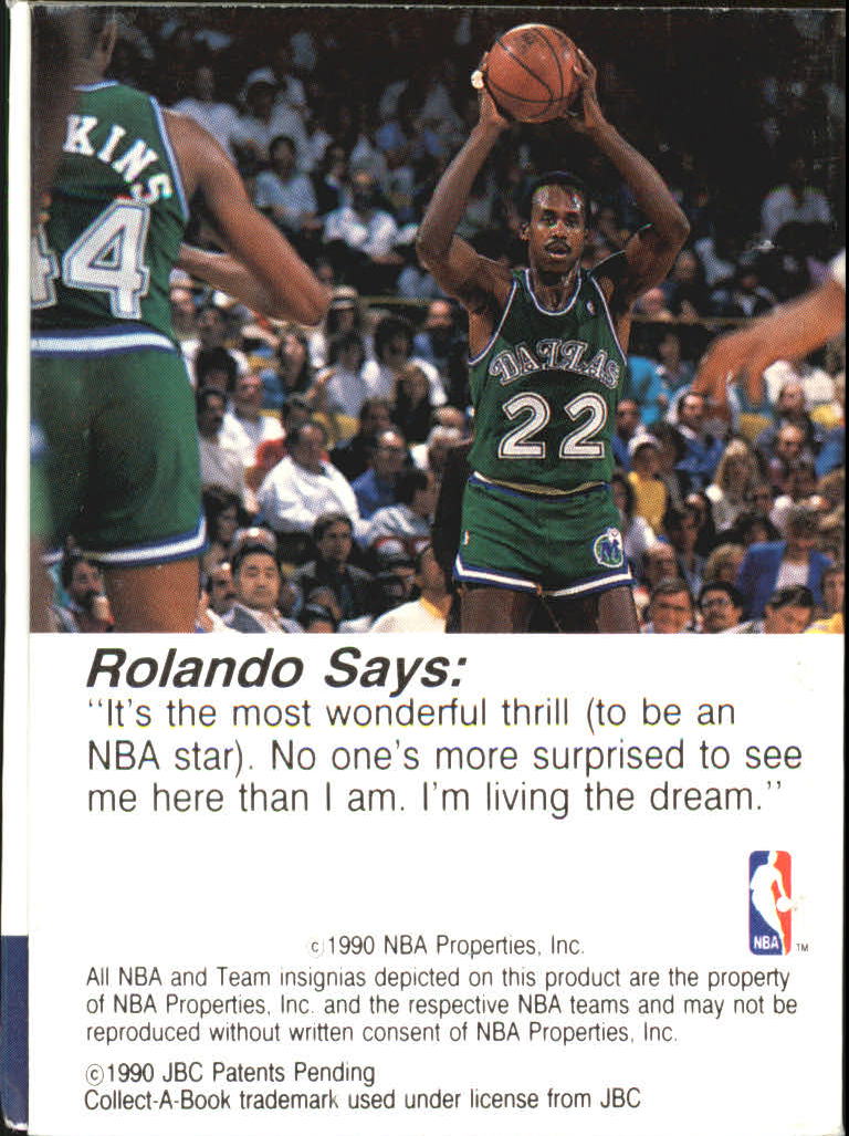 1990-91 Hoops CollectABooks #38 Rolando Blackman back image