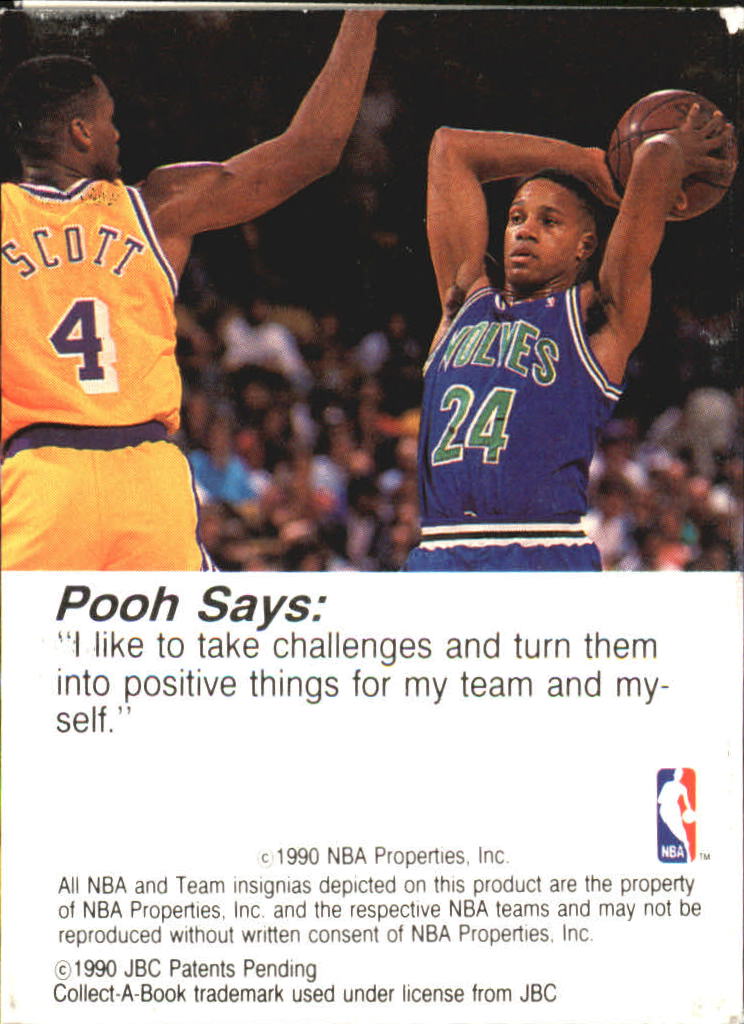 1990-91 Hoops CollectABooks #45 Pooh Richardson back image