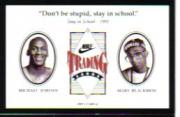 1991 Nike Michael Jordan/Spike Lee #4 Stay in School 1991 back image
