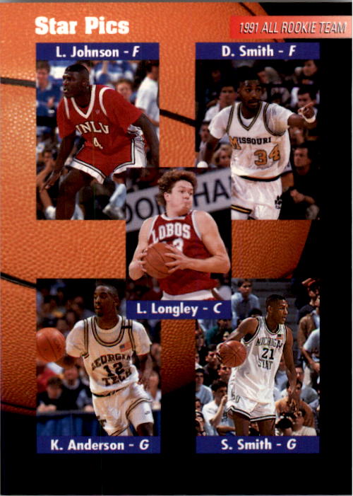 1991 Star Pics #60 All-Rookie Team/Larry Johnson/Derrick Smith/Luc Longley/Steve Smith/Kenny Anderson