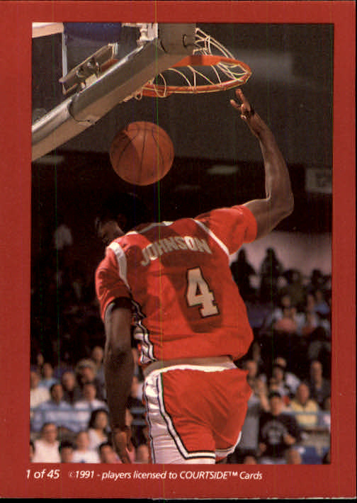 1991 Courtside #1 Larry Johnson/First Draft Pick back image