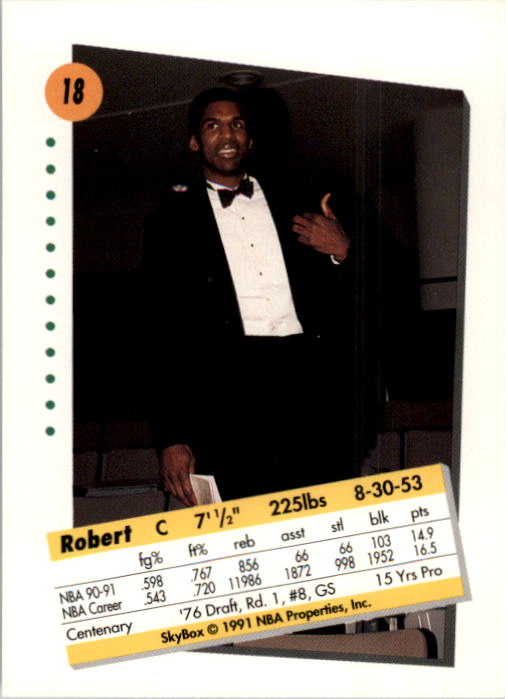 1991-92 SkyBox #18 Robert Parish back image
