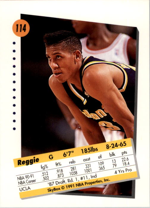 1991-92 SkyBox #114 Reggie Miller back image