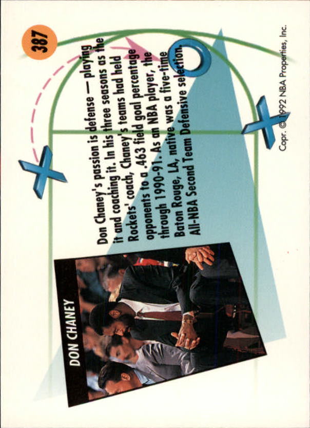 1991-92 SkyBox #387 Don Chaney CO back image