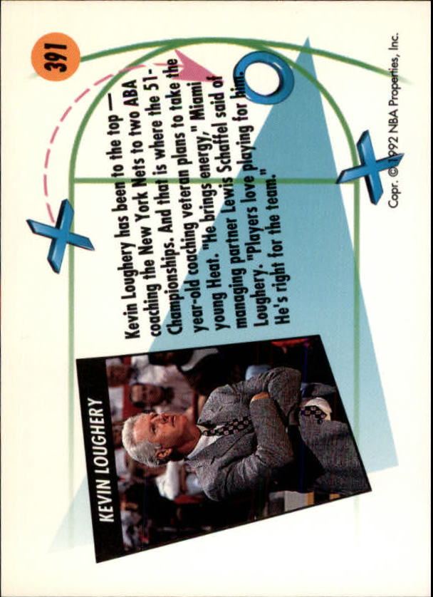 1991-92 SkyBox #391 Kevin Loughery CO back image