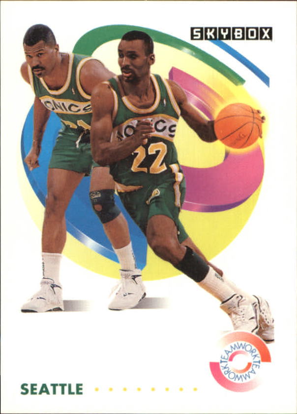1991-92 SkyBox #483 Eddie Johnson/Ricky Pierce TW