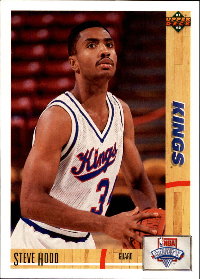 1991-92 Upper Deck #21 Steve Hood UER RC/(Card has NBA record,/but he's a rookie)