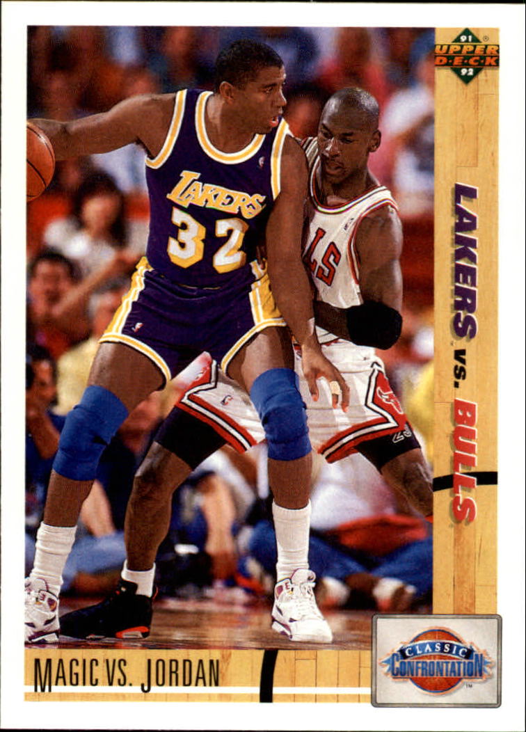 1991-92 Upper #34 Magic Johnson CC/Michael Jordan - NM-MT
