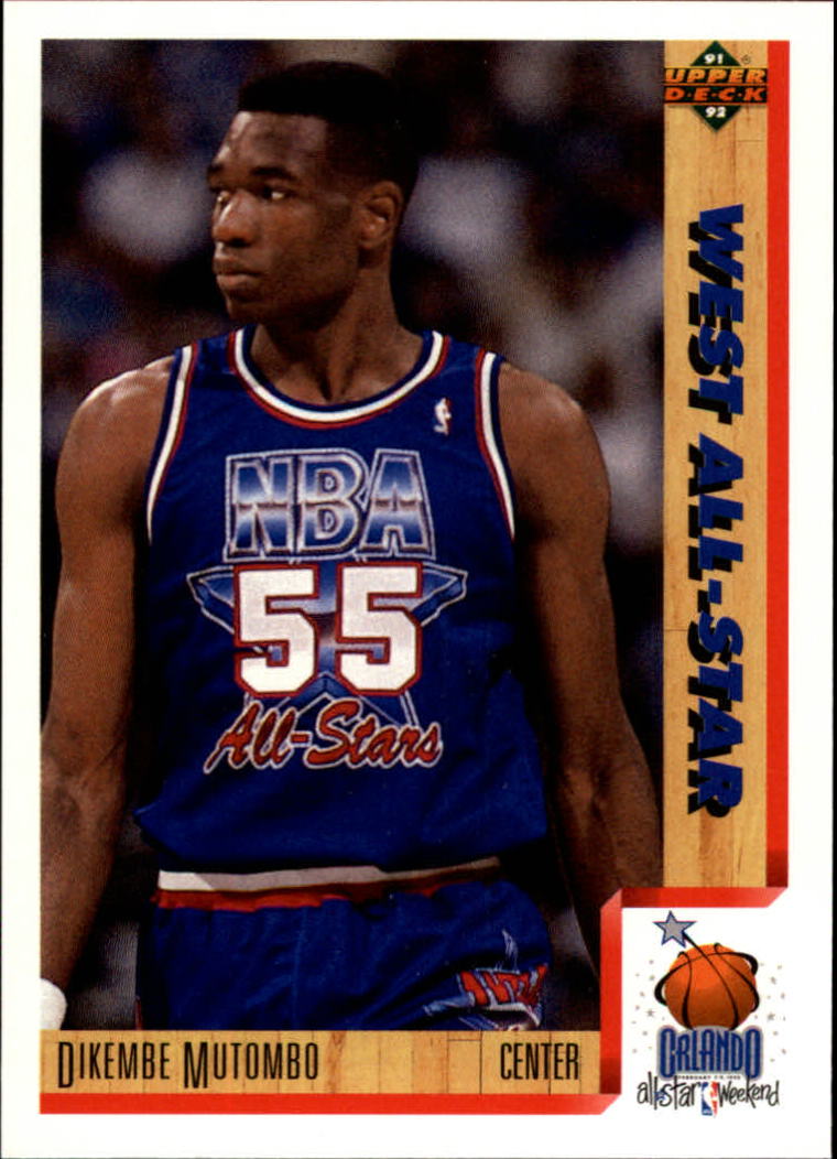 1991-92 Upper Deck #471 Dikembe Mutombo AS UER/Drafted in 1992, should be 1991