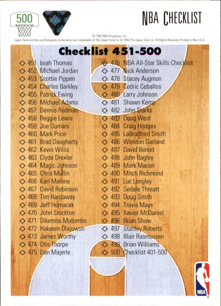 A2500- 1991-92 Upper Deck Bk Cards 251-500 +Rookies -You Pick- 15+ FREE US SHIP