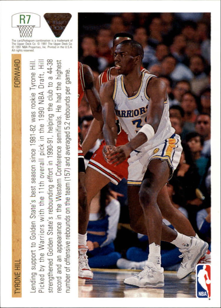 1991-92 Upper Deck Rookie Standouts #R7 Tyrone Hill back image
