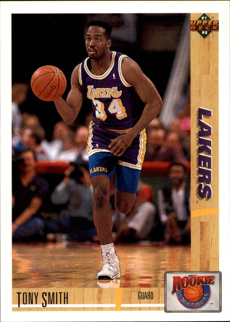 Tony Smith autographed Basketball Card (Los Angeles Lakers, FT