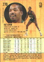 1991-92 Fleer #270 Fat Lever back image