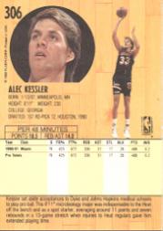 1991-92 Fleer #306 Alec Kessler back image