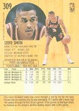 1991-92 Fleer #309 Steve Smith RC back image