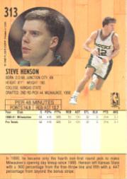 1991-92 Fleer #313 Steve Henson back image