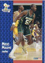 1991-92 Fleer #315 Moses Malone
